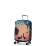 Housse de valise extensible periea sunset flamingos s orange