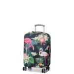 Housse de valise extensible periea tropical flamingo s noir