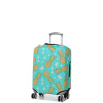 Housse de valise periea green with yellow pineapples s mint vert