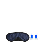 Masque de voyage avec bouchons d'oreilles airtex bleu