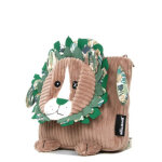 Mini cartable peluche dglingos jlkros le lion gris