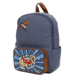 Petit sac  dos caramel et cie looping maternelle bleu