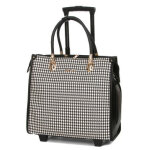 Pilot case souple olivia lauren emily 16 pouces pied de poule noir