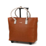 Pilot case souple olivia lauren kennedy 17 pouces cognac / beige marron