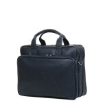 Porte - documents hexagona confort 38 cm - 2 compartiments marine bleu