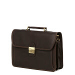 Porte - documents katana premium 38. 5 cm - 2 soufflets chocolat marron