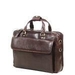 Porte ordinateur katana classic 15 pouces en cuir chocolat marron