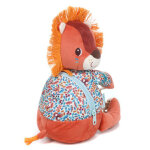 Sac  dos doux lilliputiens jack le lion maternelle orange