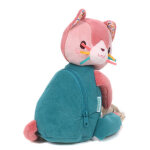 Sac  dos doux lilliputiens jeanne le chat maternelle vert rose