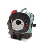 Sac  dos doux lilliputiens louis le loup maternelle gris