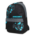 Sac à dos minecraft diamond ore cm2 / collège noir bleu Sac à dos minecraft diamond ore cm2 / collège noir bleu