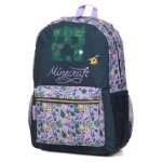 Sac à dos minecraft flowers dome collège violet Sac à dos minecraft flowers dome collège violet