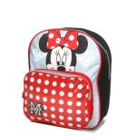 Sac  dos minnie training mini maternelle gris rouge