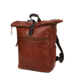 Sac � dos ordinateur bear design cow lavato rick 14 pouces cognac / brown marron