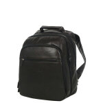 Sac � dos ordinateur en cuir hexagona confort 13 pouces 2 compartiments marron fonc�