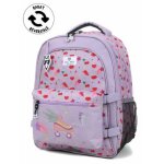 Sac  dos pol fox good vibes - poche rversible ce2 / cm1 / cm2 parme violet