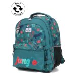 Sac � dos pol fox jungle - poche r�versible ce2 / cm1 / cm2 vert