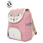 Sac � dos r�versible pol fox baby fox girl maternelle rose poudr�