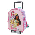 Sac � dos � roulettes barbie xs maternelle rose
