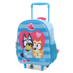 Sac � dos � roulettes bluey & bingo 3d maternelle bleu