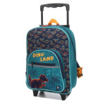 Sac � dos � roulettes dino land maternelle vert