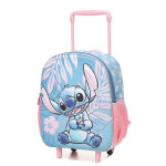 Sac � dos � roulettes lilo & stitch hawa� 3d maternelle bleu