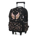 Sac � dos � roulettes lkmj glam wings ce2 / cm1 / cm2 noir