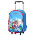 Sac à dos à roulettes super mario kart maternelle bleu Sac à dos à roulettes super mario kart maternelle bleu