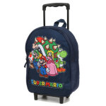 Sac à dos à roulettes super mario super team maternelle bleu Sac à dos à roulettes super mario super team maternelle bleu