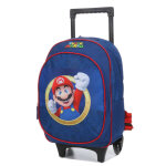 Sac � dos � roulettes super mario victoire ce2 / cm1 / cm2 bleu marine