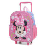 Sac  dos  roulettes minnie flower 3d cp / ce1 rose