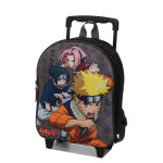 Sac � dos � roulettes naruto training 3d maternelle gris