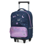 Sac  dos  roulettes oberthur cosmic girl astro ce2 / cm2 bleu violet