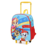 Sac  dos  roulettes paw patrol 3d maternelle bleu