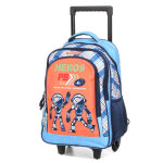 Sac � dos � roulettes poivre blanc boy robot ce2 / cm1 / cm2 orange