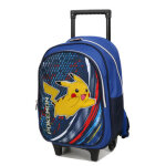 Sac à dos à roulettes pokémon team pikachu bleu marine Sac à dos à roulettes pokémon team pikachu bleu marine