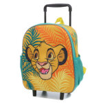 Sac  dos  roulettes le roi lion simba 3d maternelle jaune