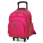 Sac � dos � roulettes snowball pois fuchsia rose