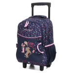 Sac � dos � roulettes stalla bianca cow girl ce2 / cm1 / cm2 bleu