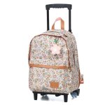 Sac � dos � roulettes tann's h�lo�se l ce2 / cm1 / cm2 multicolores blanc
