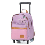 Sac � dos � roulettes tann's mila l ce2 / cm1 / cm2 violet / rose