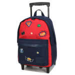 Sac � dos � roulettes tann's tristan l ce2 / cm1 / cm2 rouge / bleu