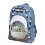 Sac  dos star wars the mandalorian baby yoda dome cp / ce1 bleu