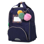 Sac � dos fille avec pompons tann's soline xs violet bleu
