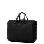 Sac ordinateur cuiir made in france les ateliers fours baroudeur 14 pouces noir