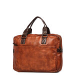 Sac ordinateur bear design cow lavato leandro 14 pouces cognac / brown marron