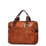 Sac ordinateur bear design cow lavato leandro 14 pouces cognac / brown marron