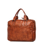 Sac ordinateur bear design cow lavato leandro 14 pouces cognac marron