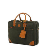 Sacoche ordinateur bric's life 14 pouces - 2 compartiments olive marron