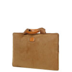 Porte ordinateur bric's life 17 pouces camel marron